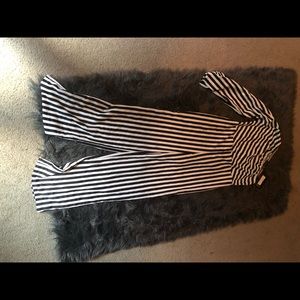 One Shoulder Striped Jumpsuit